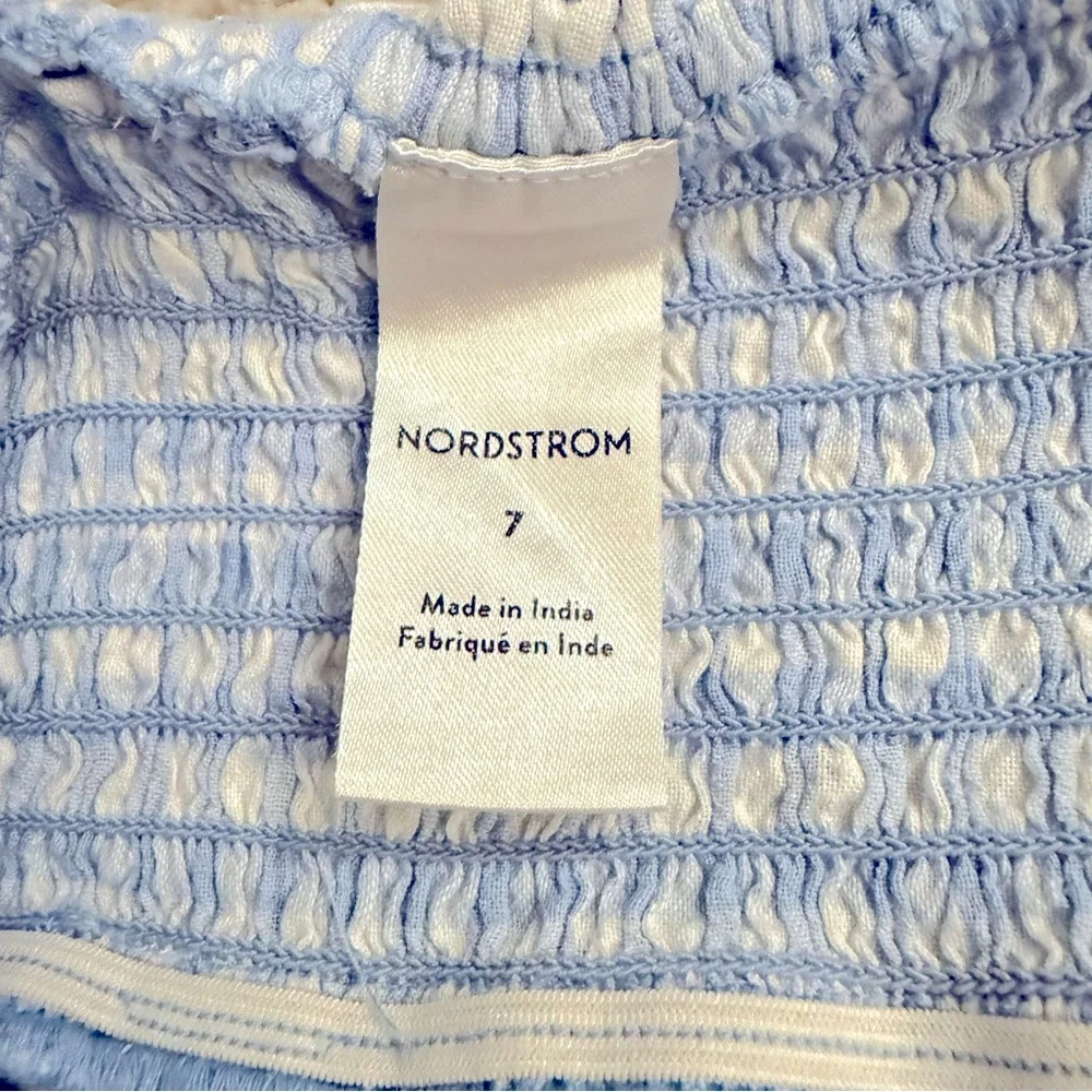 Nordstrom Girls‎ Blue Gingham Smocked Sundress 7 Cottagecore Timeless Classic